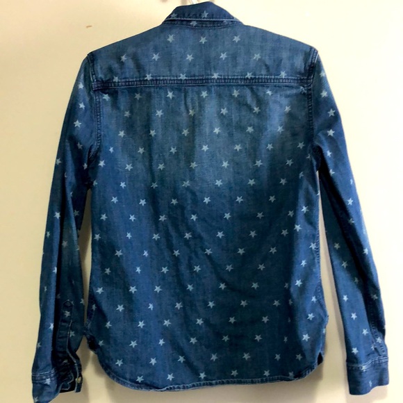 Gap Blue Button Up Stars - Picture 2 of 3